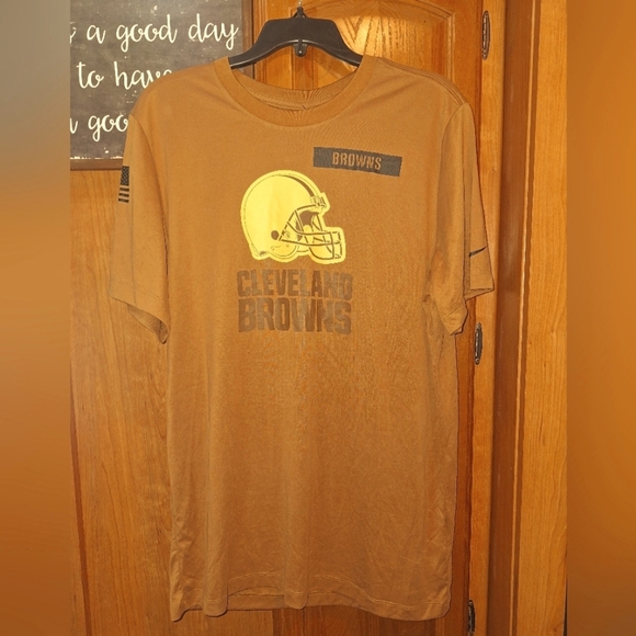 Nike Dri-fit Official NFL Cleveland Browns Brown T-Shirt In A Mens Large. NWT - Picture 1 of 12